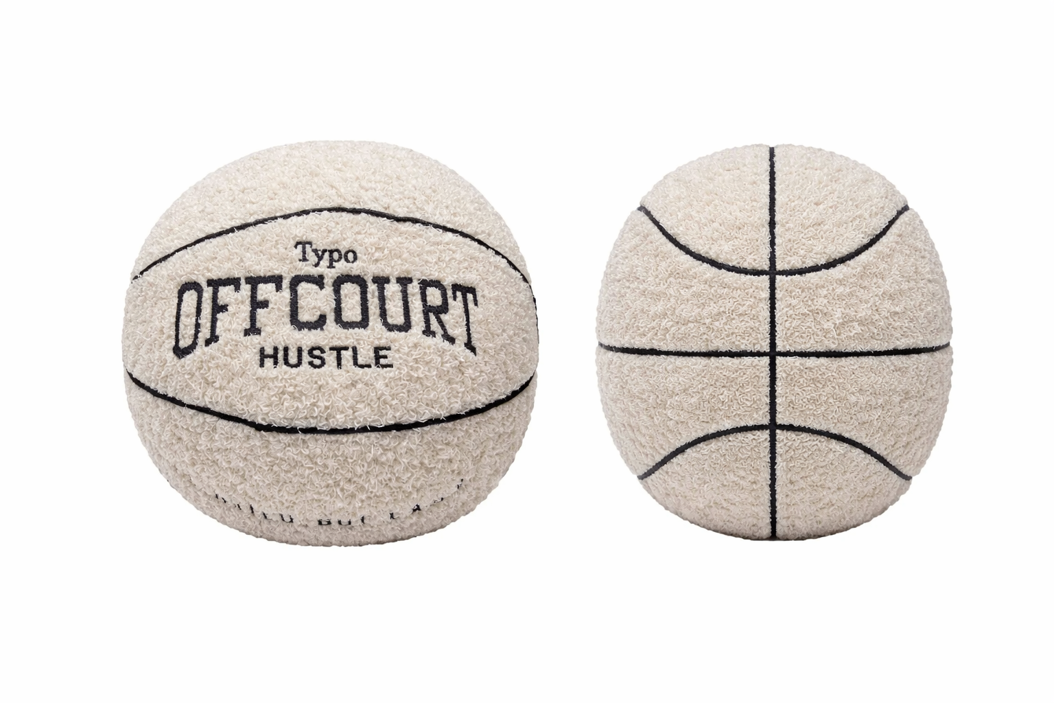 Designer Basketball Kissen Weiß 25cm