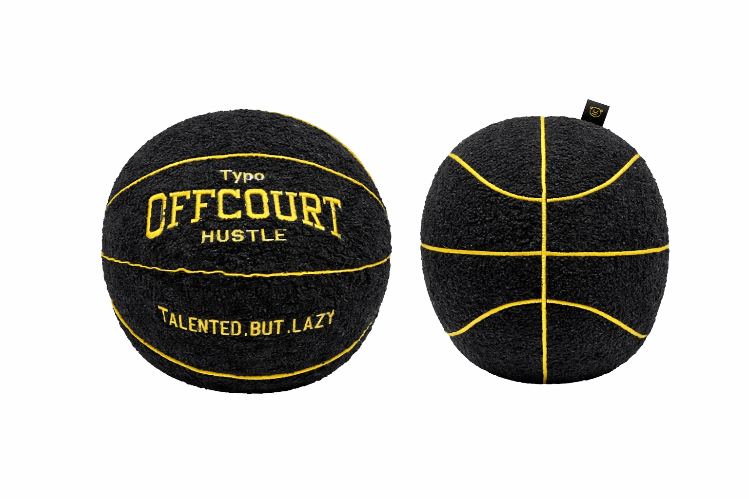 Basketball Kissen Schwarz 25cm - Roomy